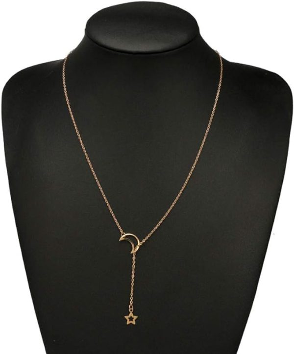 Moon & Star Pendant Necklace for Women
